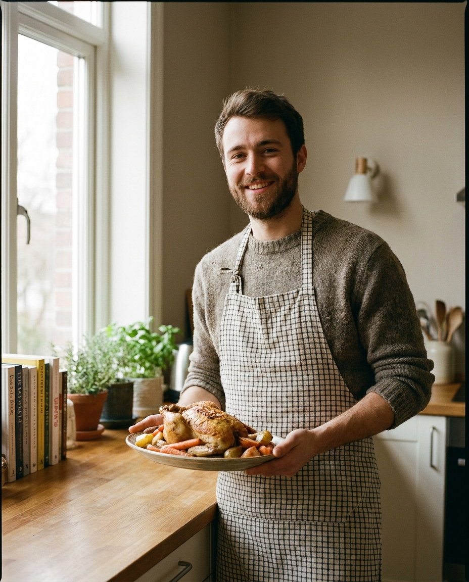 A real home cook with the meal they made